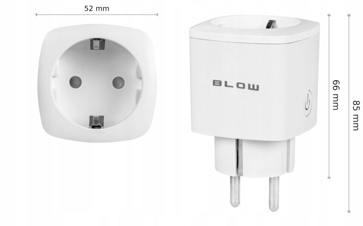 Smart WiFi Контакт Tuya 16A 3600W Ватметър Таймер Alexa