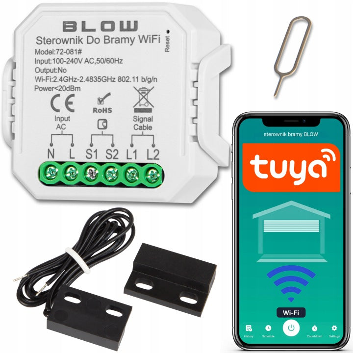 Смарт WiFi Контролер за Гаражна Врата и Порта Tuya Smart