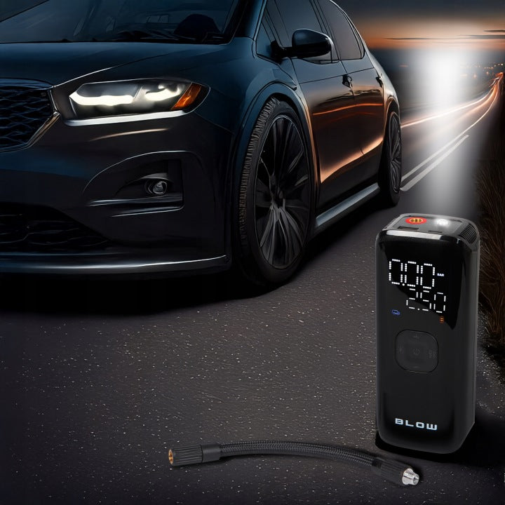 Преносим Акумулаторен компресор 12V 150 PSI Powerbank 8000mAh