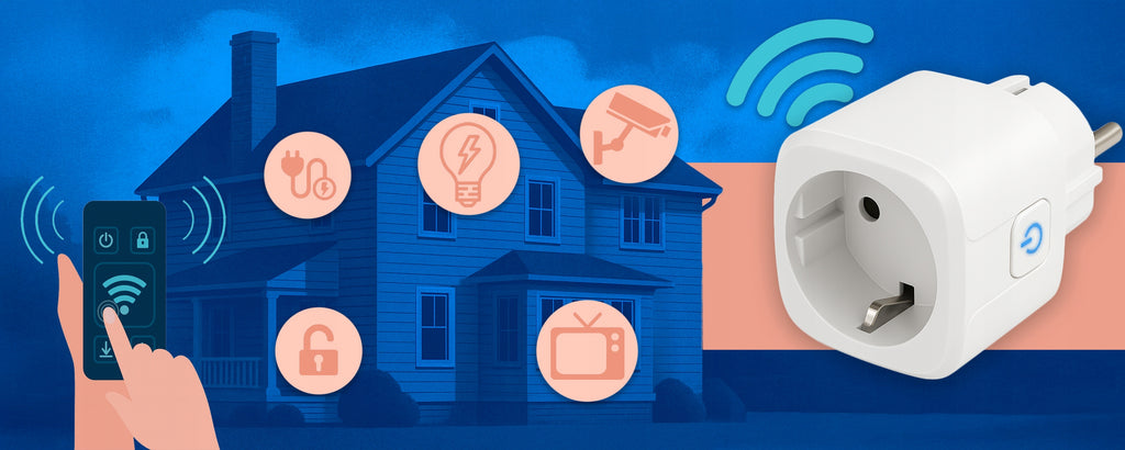 Smart WiFi Контакт Tuya 16A 3600W Ватметър Таймер Alexa