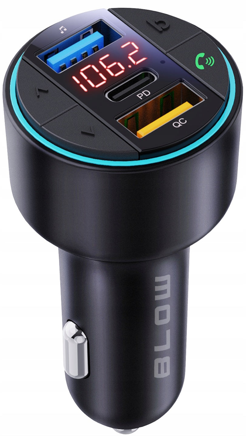 FM Трансмитер Bluetooth 5.3 QC 3.0 + PD 30W USB-C | Hands Free | MP3 | Bass